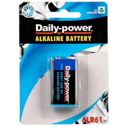 6F22 - 9V - 1 Pack - Alkaline Battery - Daily Power