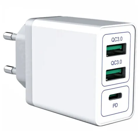 3 Port - Ultra Fast Charger - 3 x USB-A - 1 x USB-C 3.0