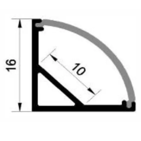 1616 - LED Aluminium Surface Channel - 2m