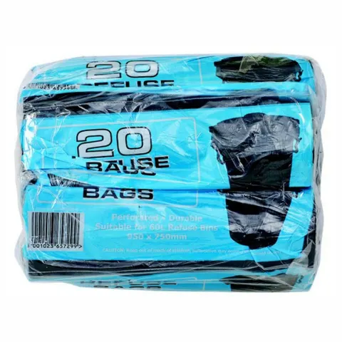 Refuse Bags Black - (20 Per Pack)