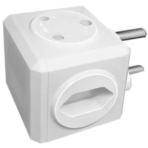 Selectrix - Multi Socket Cube (No USB Outlet) - White (SC 413)