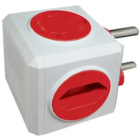 Selectrix - Multi Socket Cube (No USB Outlet) - Red (SC 411)
