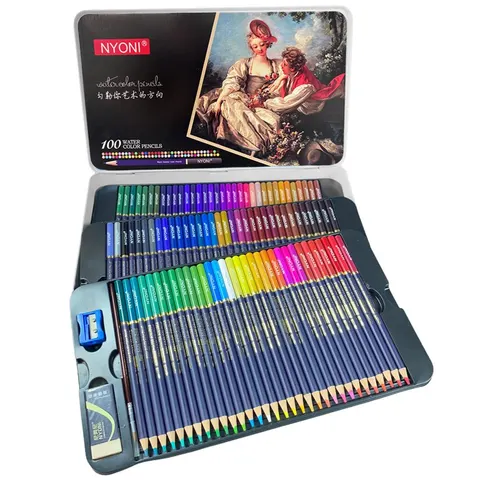 Nyoni - Water Color Pencils  - 100 Piece Tin Set / (SC N28100)