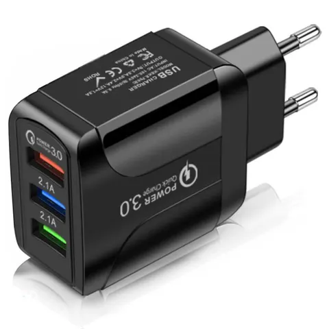 3 Port Multiprotection USB Fast Charger
