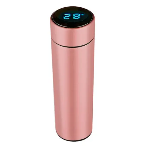 Digital Thermometer Flask - Pink