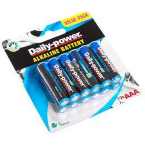 AAA - 12 Pack - Alkaline Battery - Daily Power