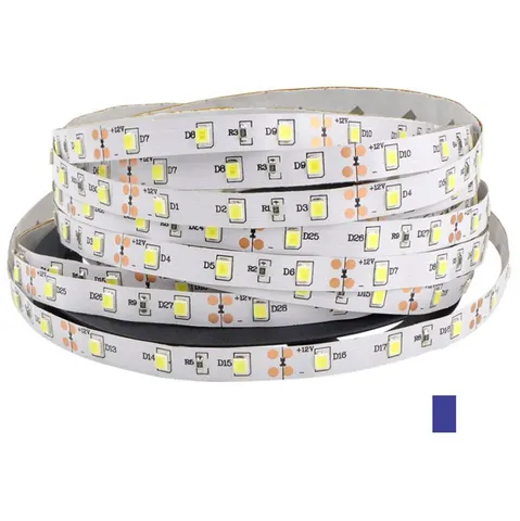 2835 - 12V - Non Waterproof - LED Striplight - 5m - Click to Choose - Blue / 60 LEDs/m