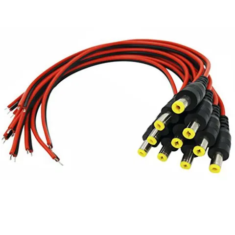 DC Power lead 30cm 2.1mm inline Male Plug (10)