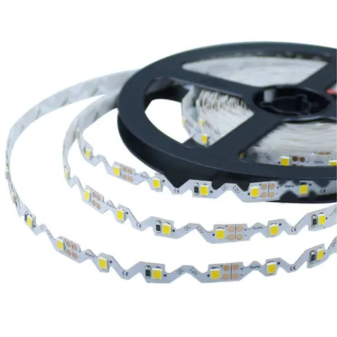 2835 - 12V - Non Waterproof - LED - S Bend - 5m - Click to Choose - Cool White / 60 LEDs/m
